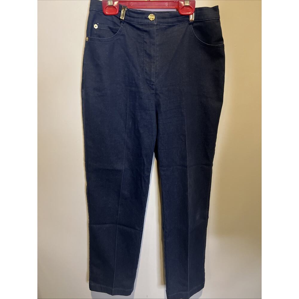 St. John Sport Essentials By Marie Gray Classic Denim Ankle Jean Dark Size 4